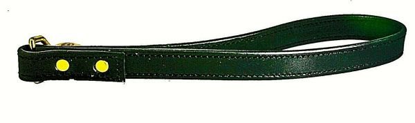 DOG TRAFFIC LEASH 1"X 12" IN 3 COLORS BRASS HARDWARE CUSTOM HANDMADE