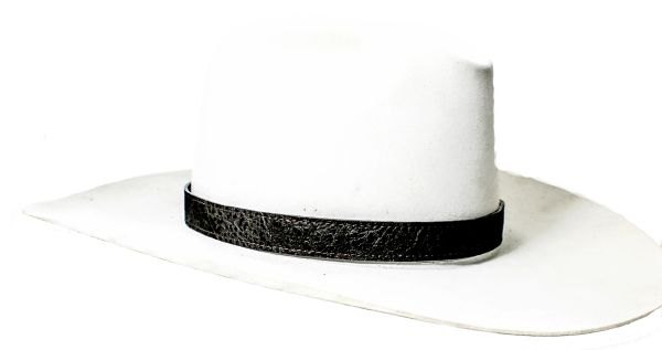 Genuine Elephant Hat Band Kangaroo lined Silver and Gold type Buckle