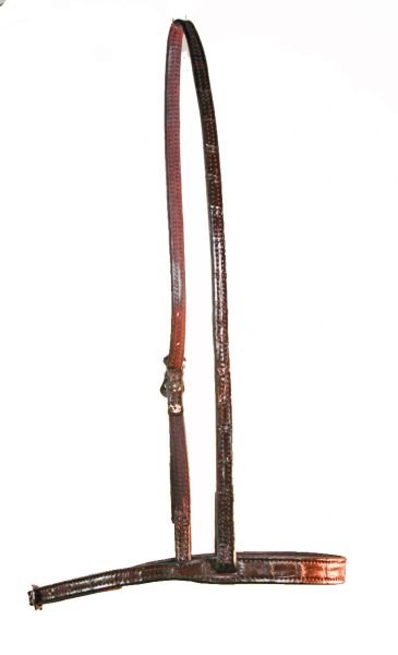 GENUNINE ALLIGATOR CAVESSON IN three colors with Jeremiah Watts Buckles