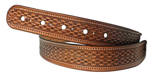 GUITAR STRAP CUSTOM HANDMADE LEATHER BASKET WEAVE AND SEWED 5 YEAR WARRENTY