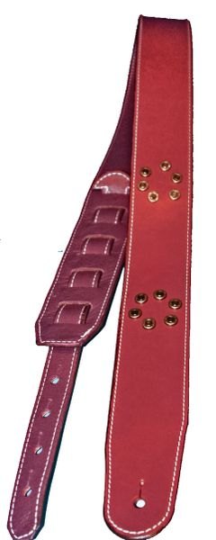 GUITAR STRAP CUSTOM HANDMADE LEATHER WITH 12- 45 CALIBER SHELL CAPS