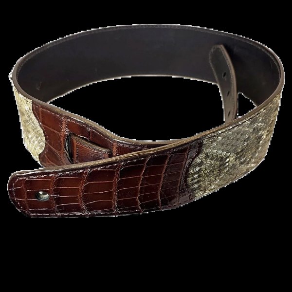Guitar Strap Rattle snake with Real Alligator ends