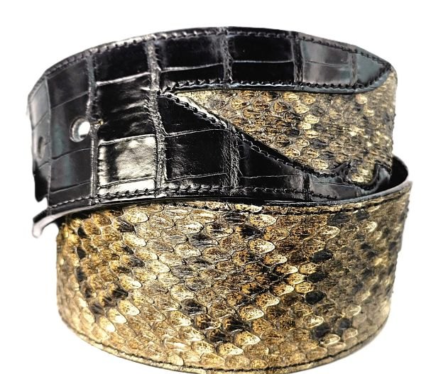 Guitar Strap with Rattlesnake and Alligator