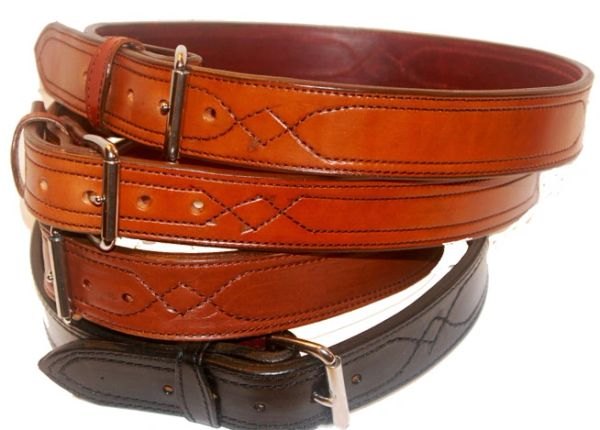 Gun Belt custom Handcrafted 1 1/2 to 2 Doubled and stitched diamond