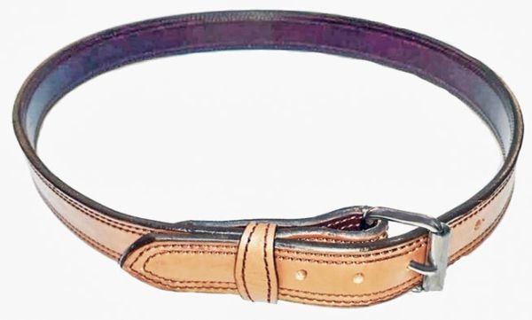 GUN BELTS CUSTOM HAND CRAFTED 11/4 TO 2" HARNESS LEATHER,LATIGO LINED AND DOUBLE STITCH