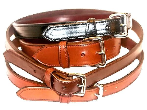 GUN BELTS custom handcrafted 11/4 TO 2" doubled and stitched and Latigo lined