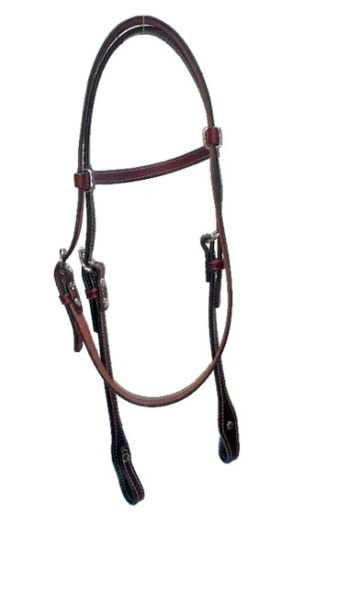 HEADSTALL BROW BAND OR ONE EARTHE ULTIMATE 5/8 DOUBLE LATIGO HAND FINISHED AND EDGE COAT