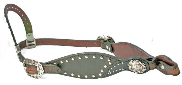 Headstall Custom Handmade made from Crazy Horse Water Buffalo and spots