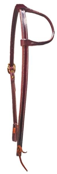 HEADSTALL ROLLED ONE EAR 5/8 DOUBLE LATIGO