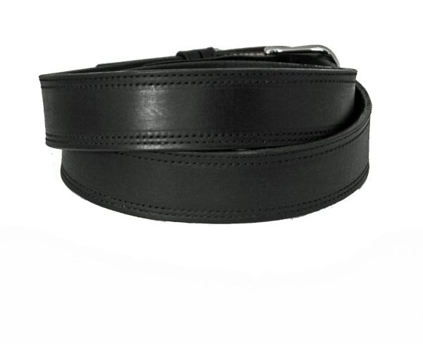 J/B Signature Leather Dress Belt, custom handmade from start to finish in BLACK