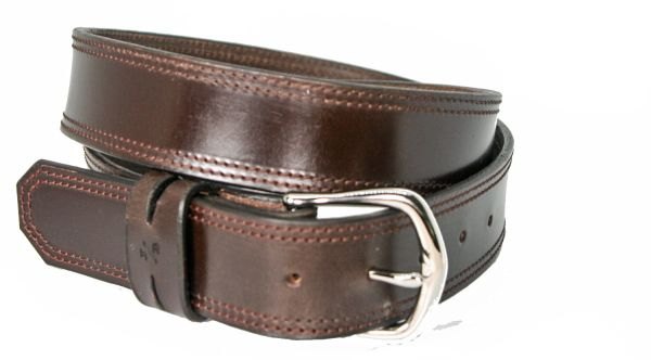 J/B Signature Leather Dress Belt, custom handmade from start to finish in Choco