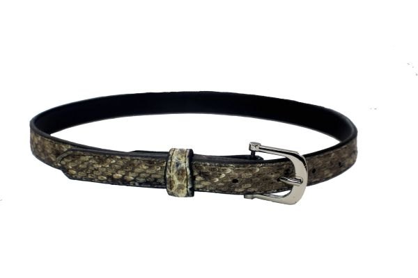 Ladies Leather Belt Real Rattlesnake exotic skin