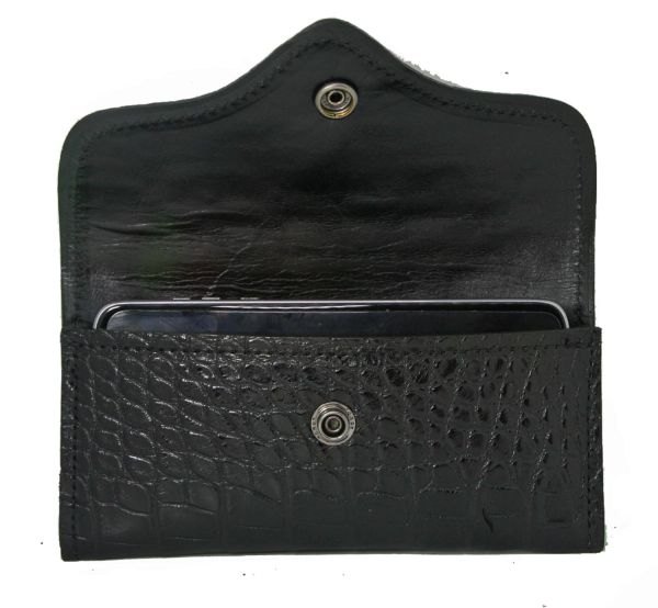 Phone Case Alligator in three colors Back Brown and Cognac