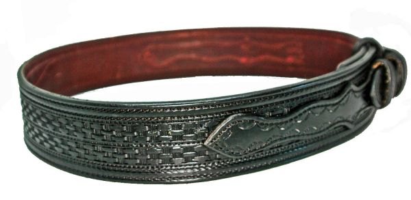 Ranger 21/4 wide Gun Belt in three colors and either figure 8 sewed or basket weaved