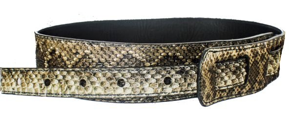 REAL Rattlesnake Leather Custom Handmade Texas Rattlesnake Guitar Strap 2 1/2"