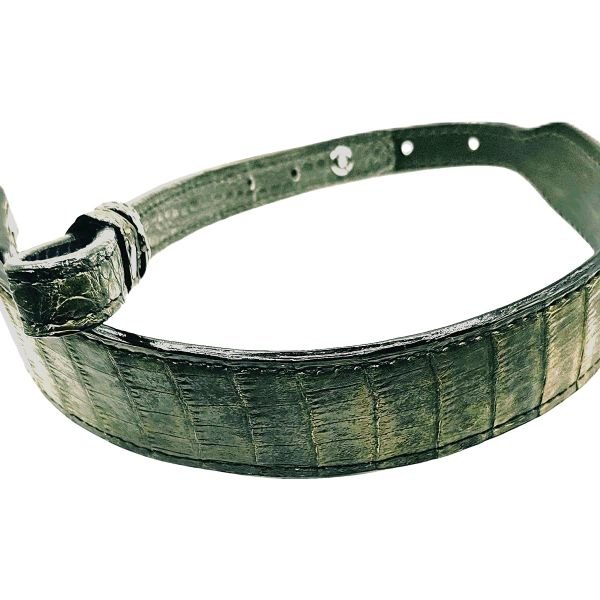 Rifle sling Real Alligator in camo Green