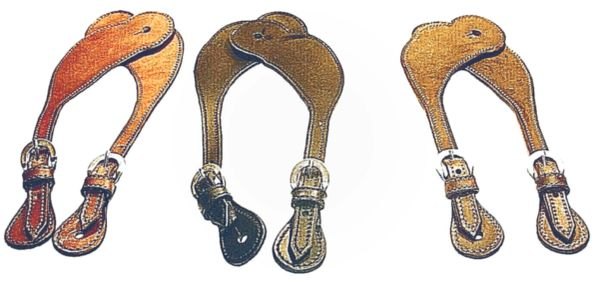 SPUR STRAPS WOMEN'S WATER BUFFALO LEATHER 3 COLORS STAINLESS STEEL BUCKLES