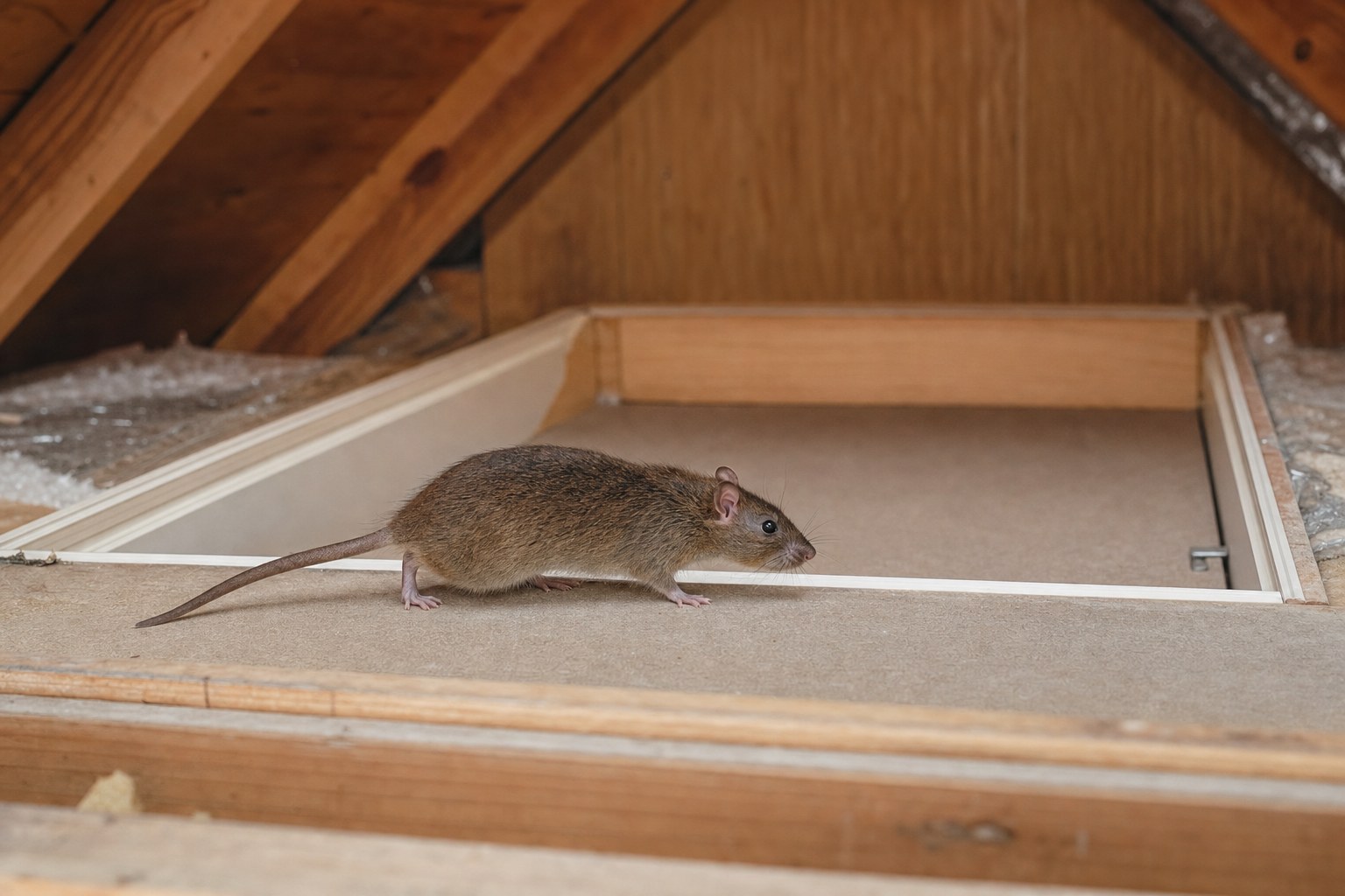 Roof rat near a Florida attic access
