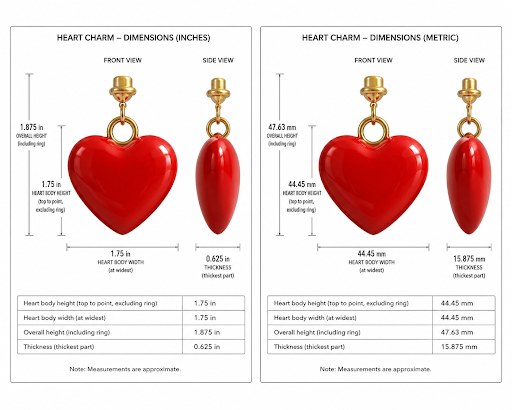 Heart charm