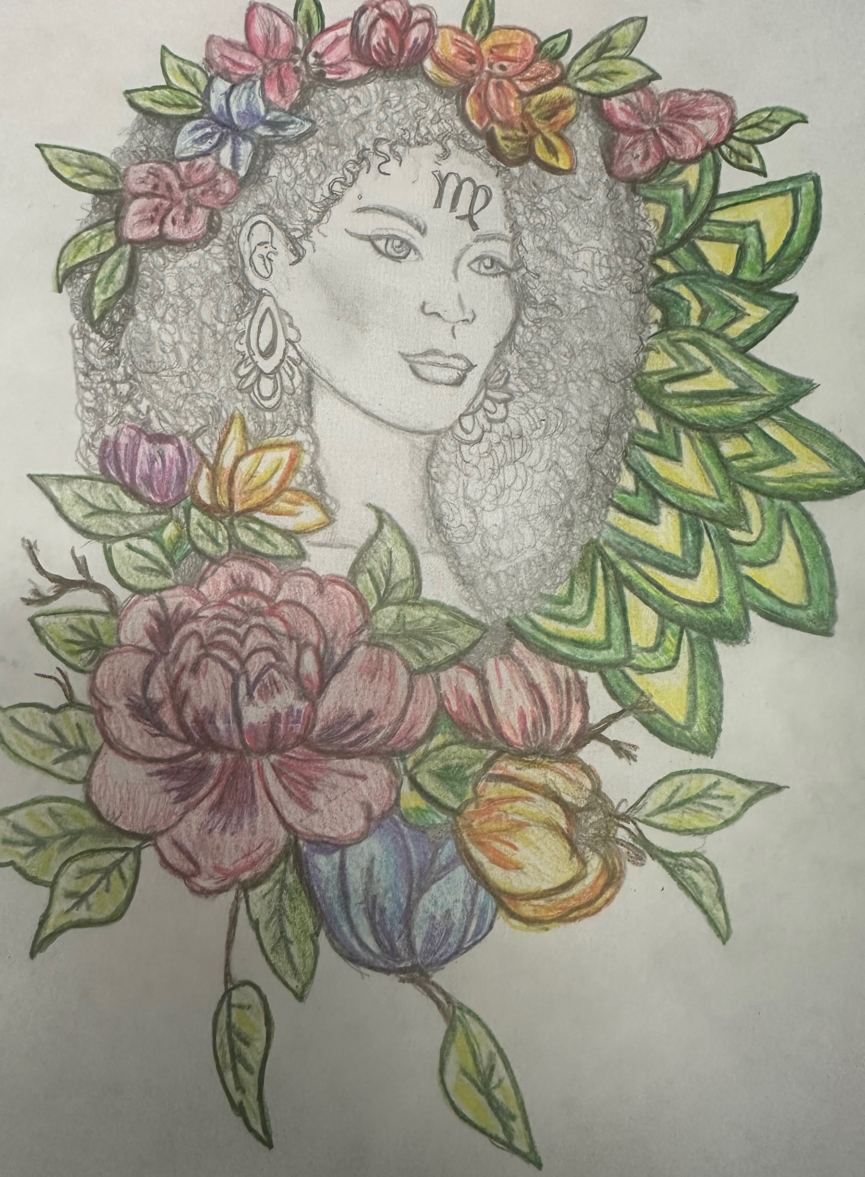 Original portrait artwork by Desiree Tatum