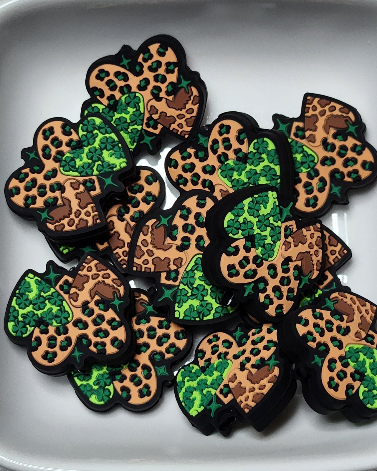 St Patrick's Day Themed Silicone focal beads, photo 2