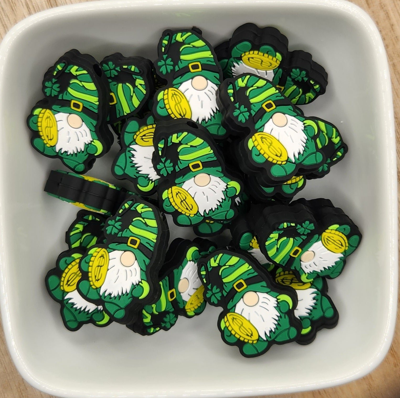 St Patrick's Day Themed Silicone focal beads, photo 3