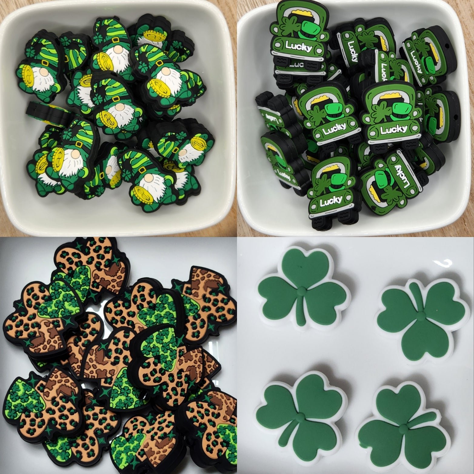 St Patrick's Day Themed Silicone focal beads, photo 5