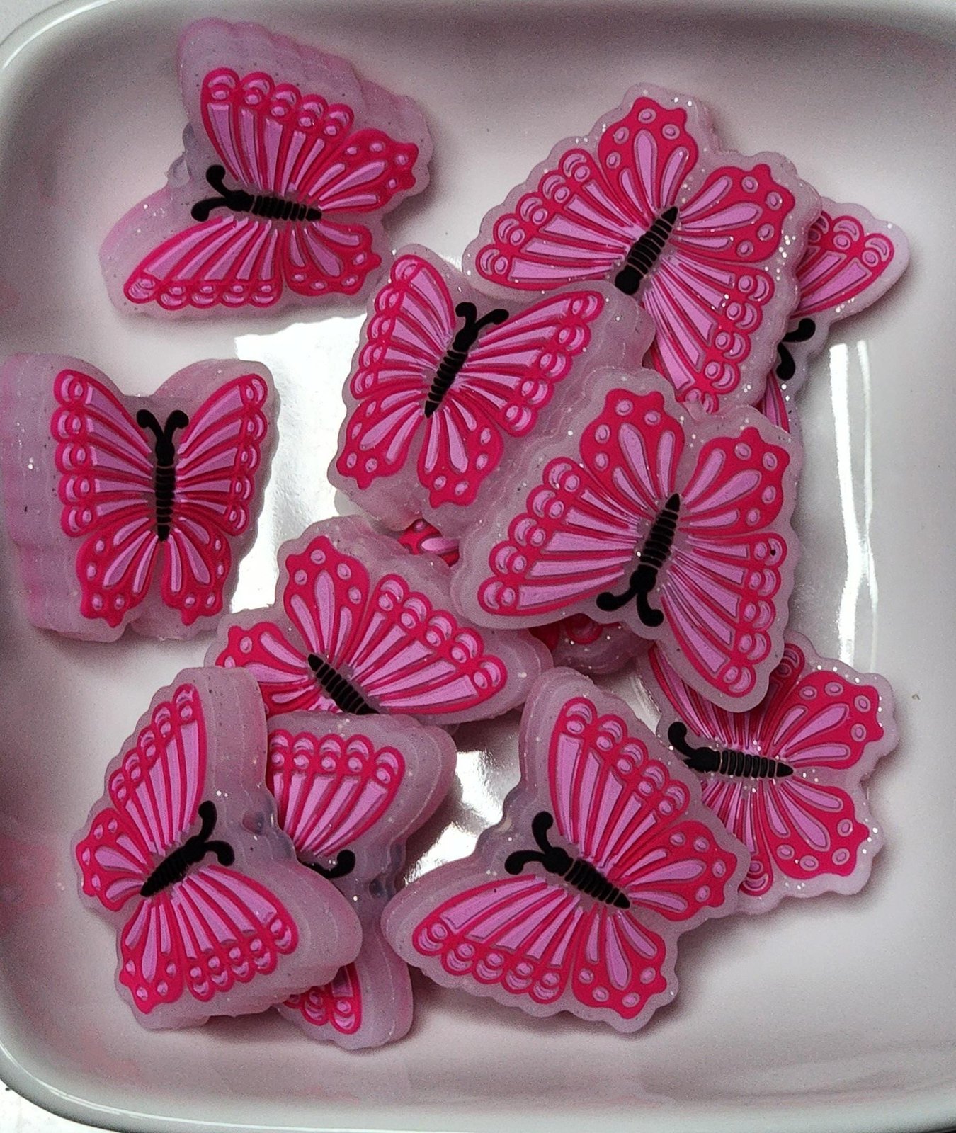 Butterfly Silicone focal beads, photo 2