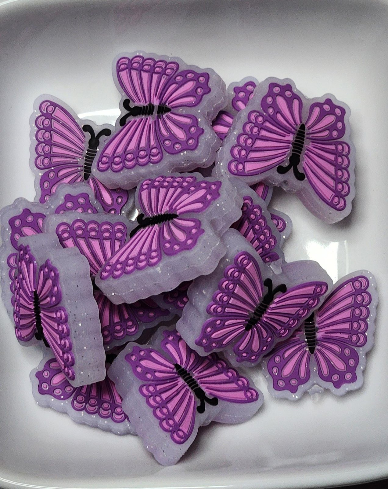 Butterfly Silicone focal beads, photo 3