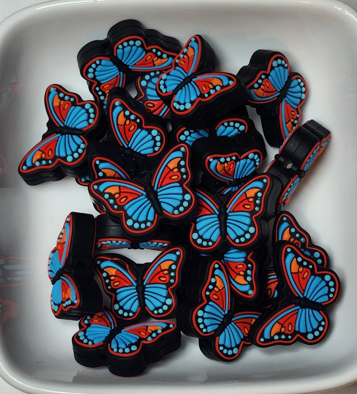 Butterfly Silicone focal beads, photo 6