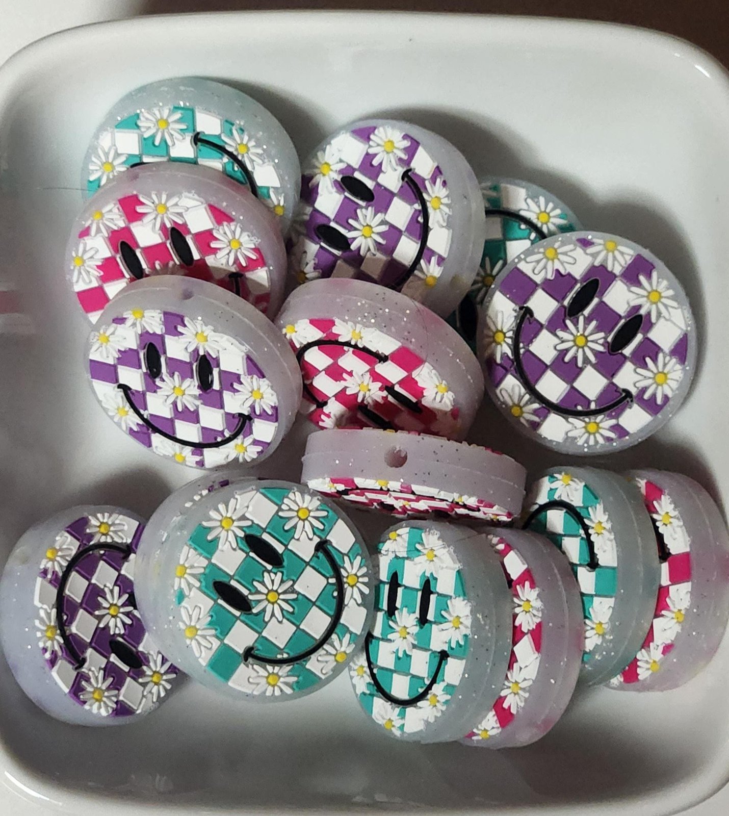 Smiley Silicone focal beads, photo 6