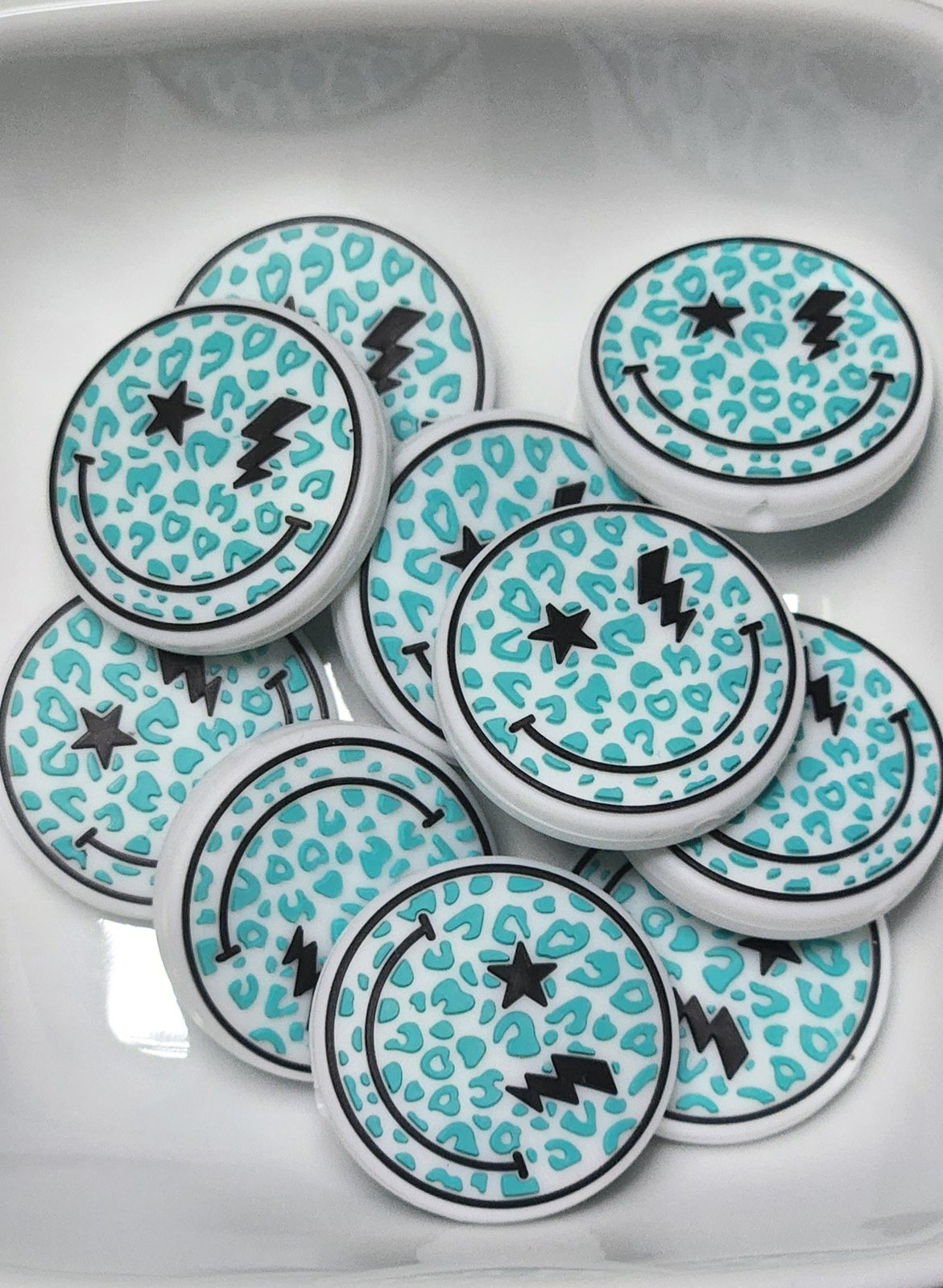 Smiley Silicone focal beads, photo 7