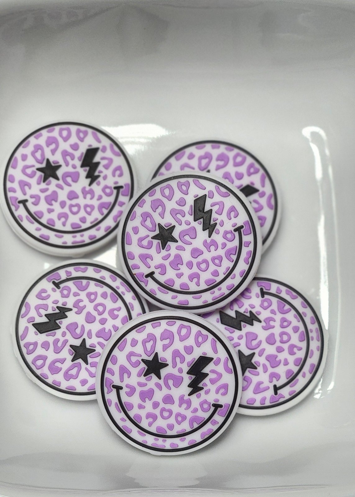 Smiley Silicone focal beads, photo 8