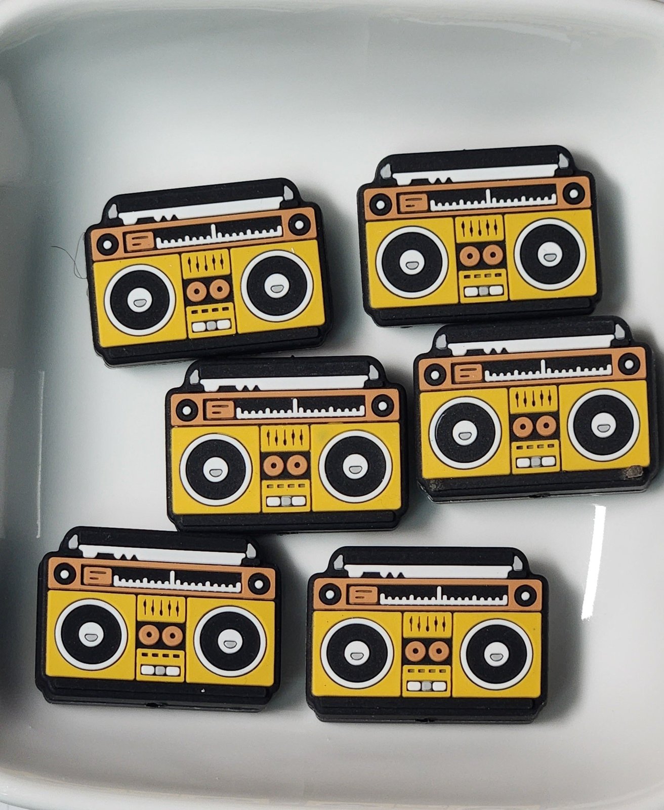 Boombox Silicone focal bead