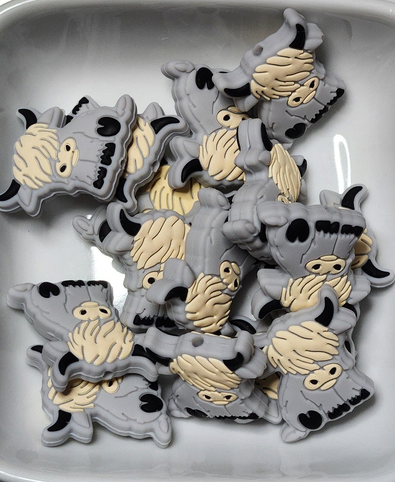 Highland Cow Silicone focal beads
