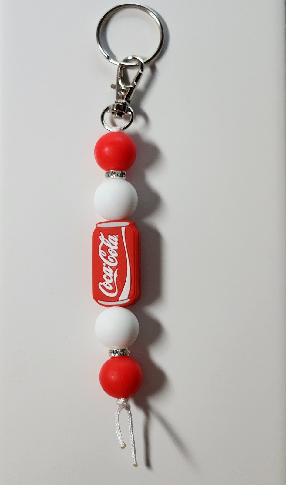 Cola silicone beaded keychain, photo 2