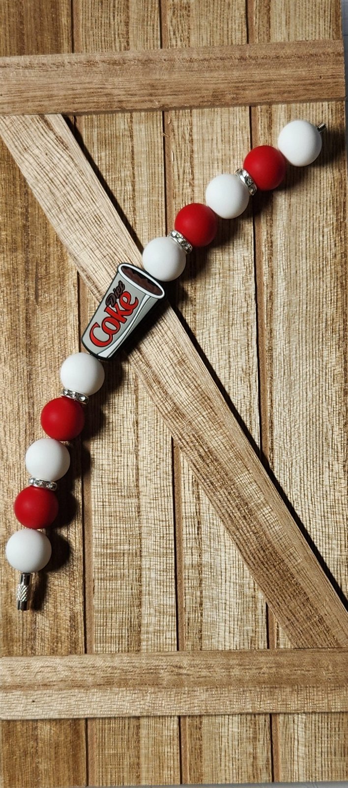 Diet Cola silicone beaded tumbler cup charm, photo 2