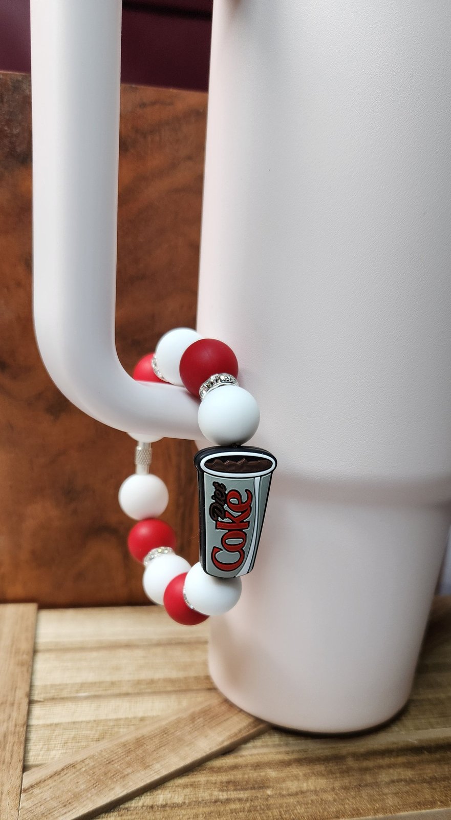 Diet Cola silicone beaded tumbler cup charm, photo 3