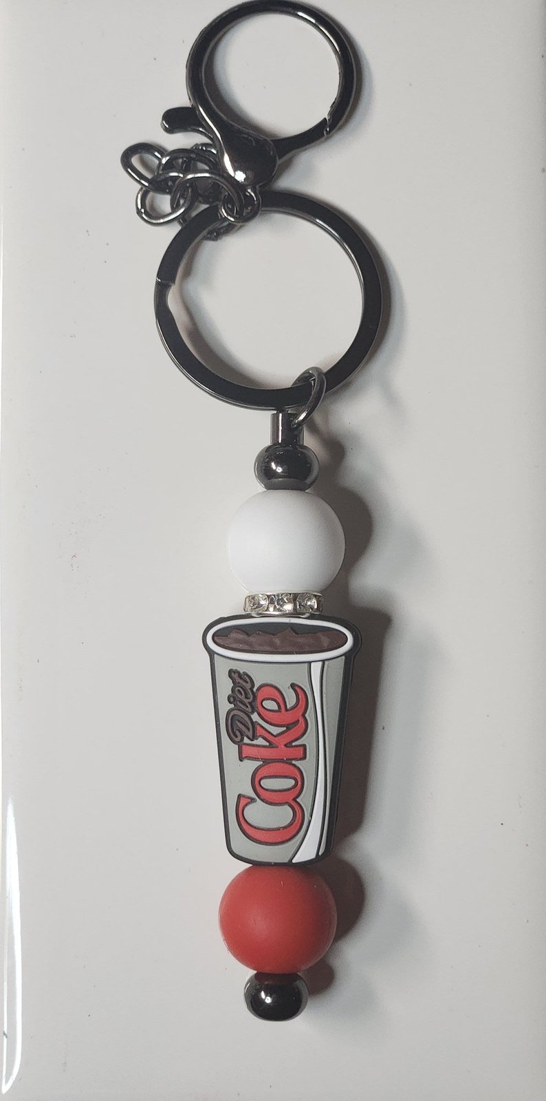 Diet Cola silicone beaded bar keychain, photo 2