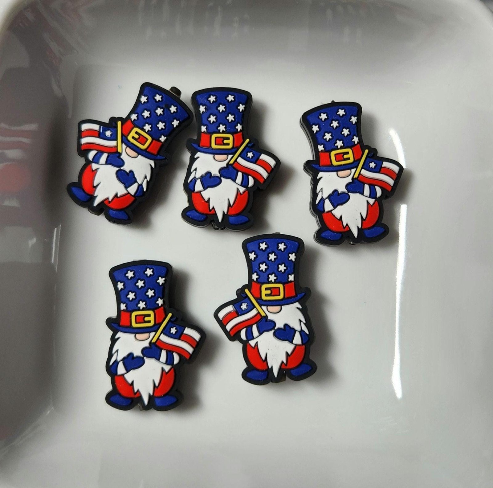 Patriotic Themed Silicone focal beads, photo 2