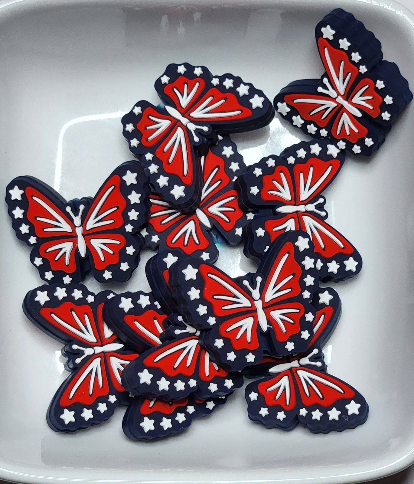 Patriotic Themed Silicone focal beads, photo 3