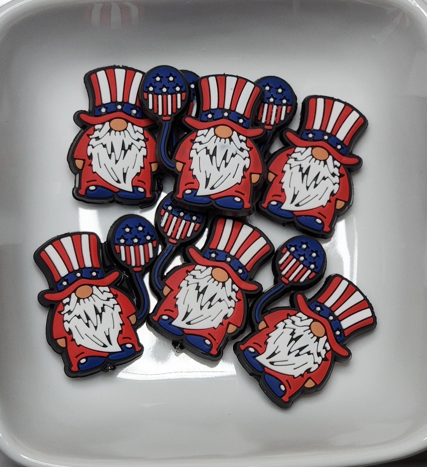 Patriotic Themed Silicone focal beads, photo 7