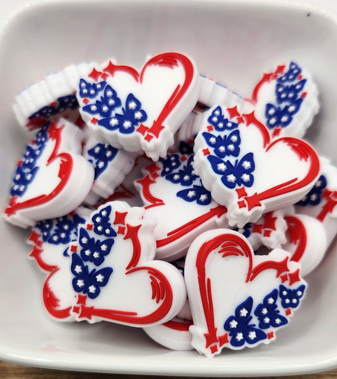 Patriotic Themed Silicone focal beads, photo 9