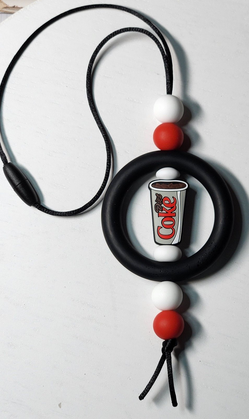 Diet Cola silicone beaded car hanger, photo 2