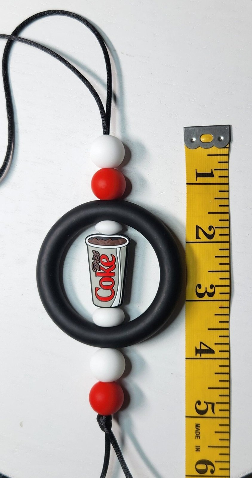 Diet Cola silicone beaded car hanger, photo 3