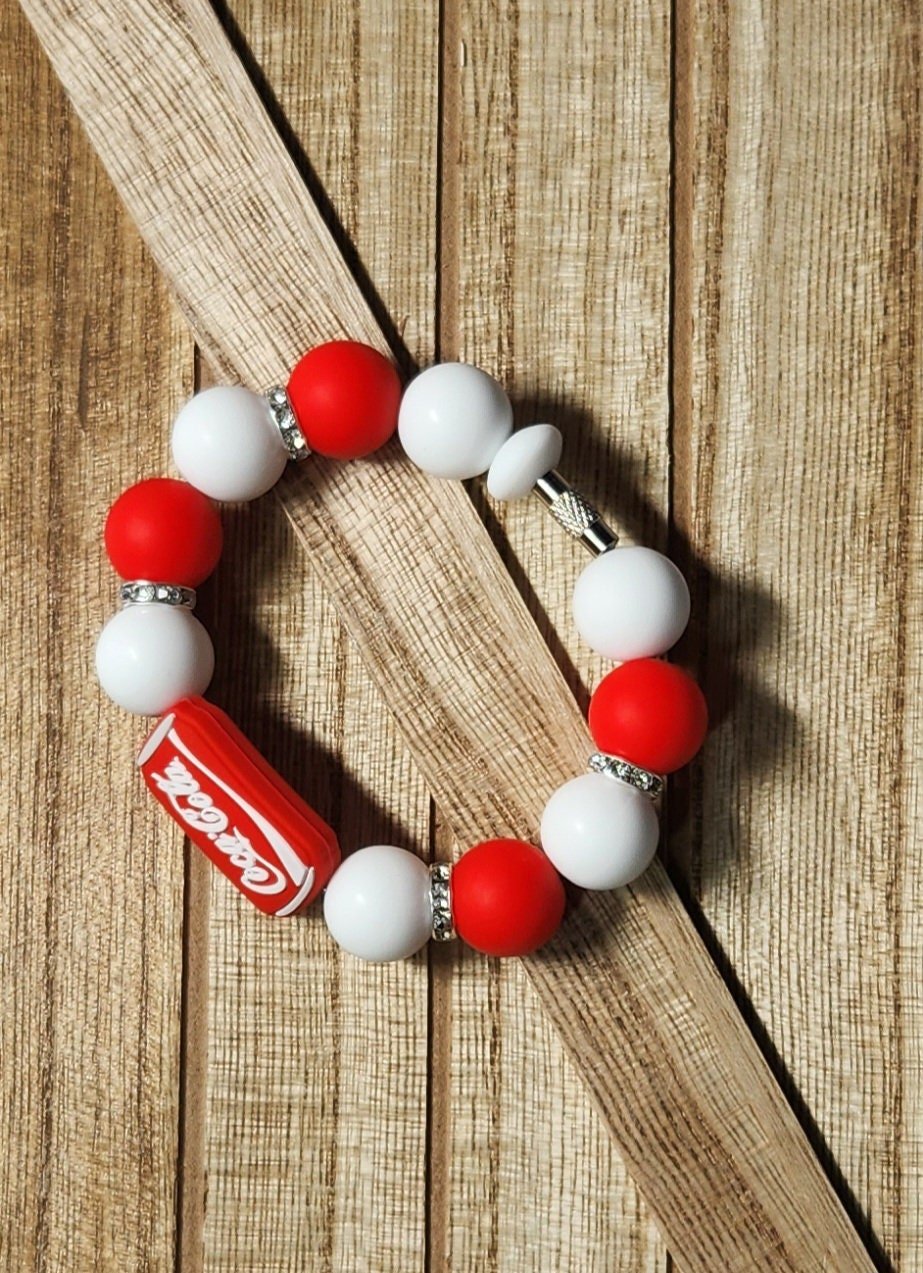Cola silicone beaded tumbler cup charm