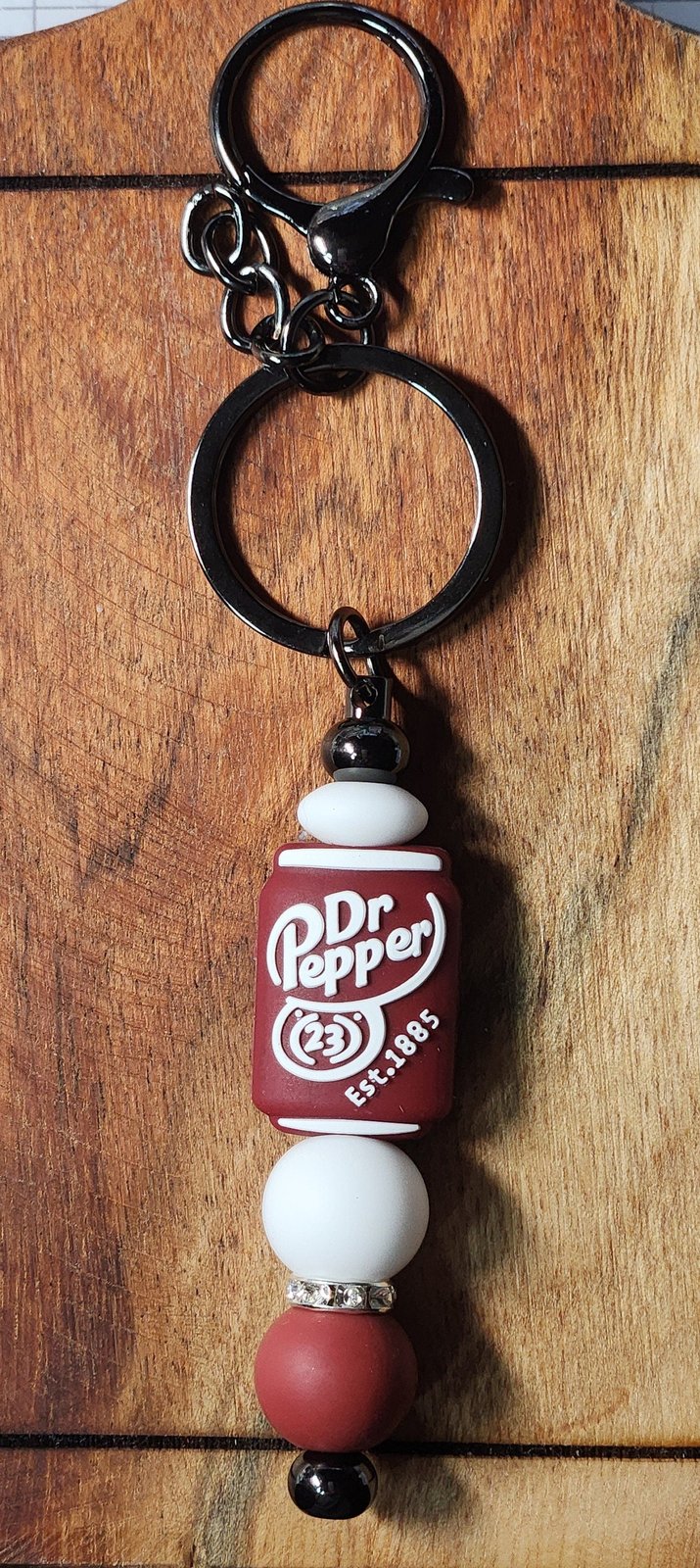 Pepper silicone beaded bar keychain, photo 2