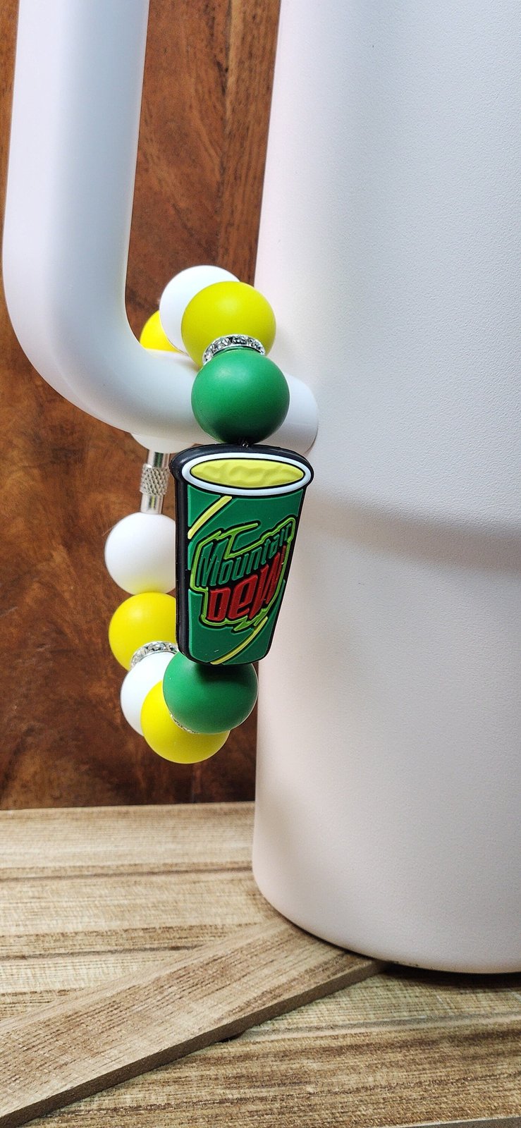 Mt Dew silicone beaded tumbler cup charm, photo 3