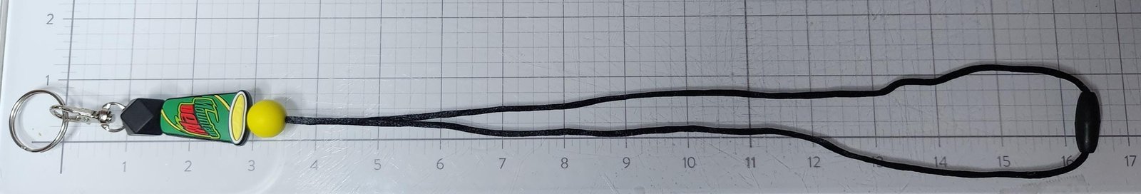 Mt Dew silicone beaded lanyard