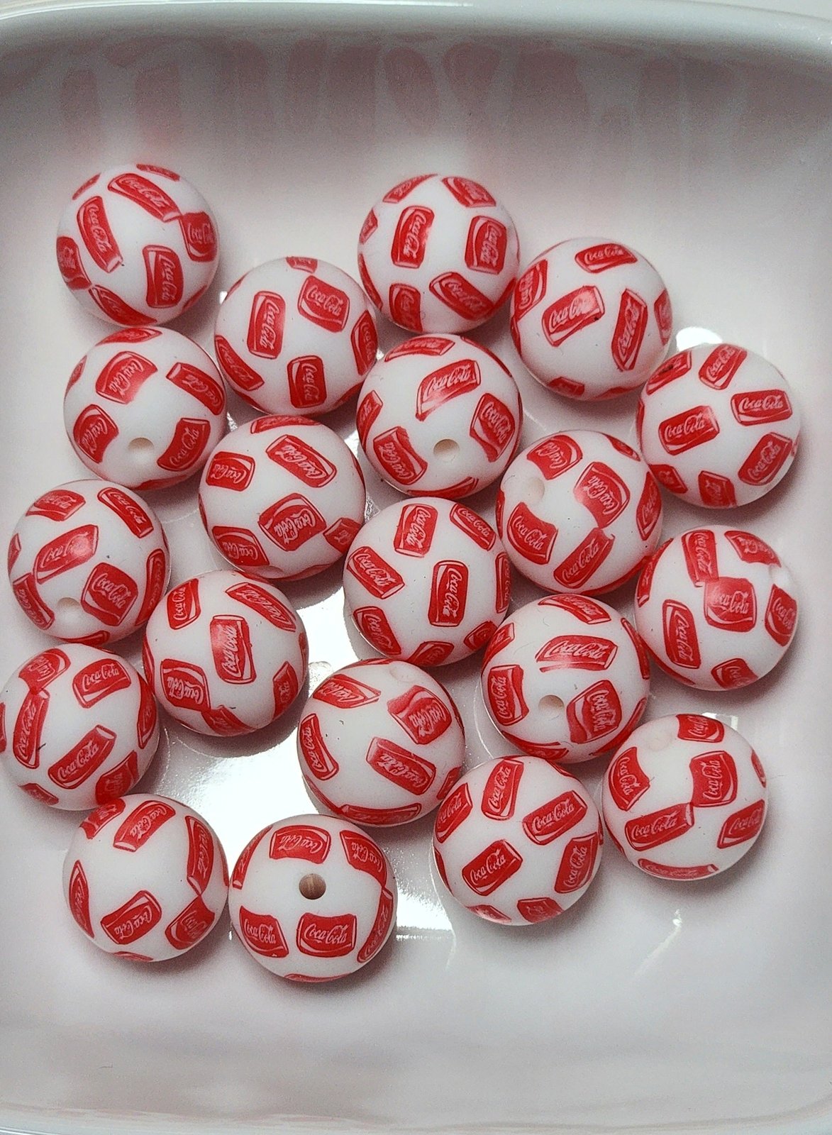 15 mm Printed Silicone Beads 10 pack, photo 5